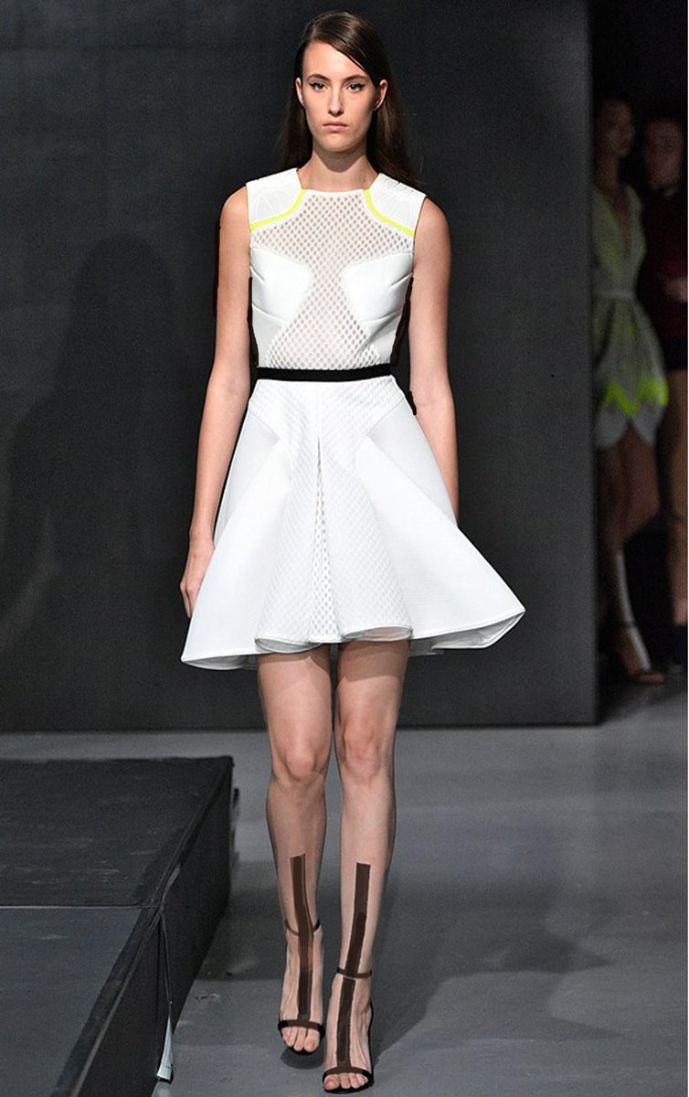 JMMSuffolk's tweet photo. @BellieRogers Belle Rogers at London Fashion Week for Manuel Facchini http://t.co/5iPKGKnf7k