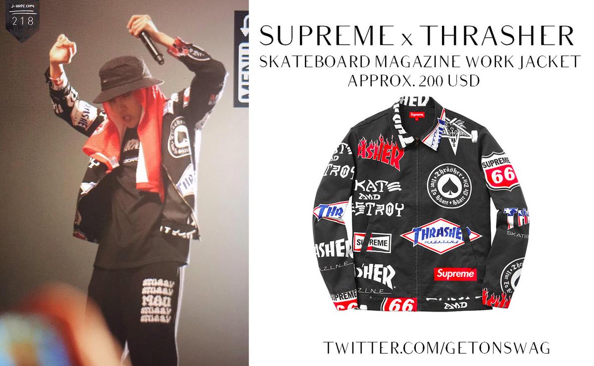thrasher x supreme jacket