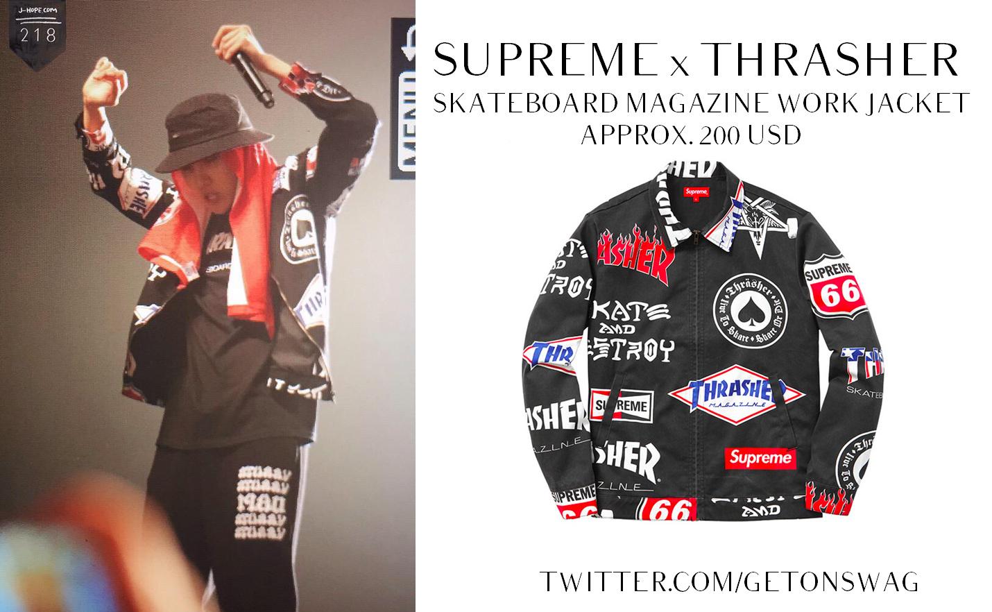 supreme x thrasher work jacket