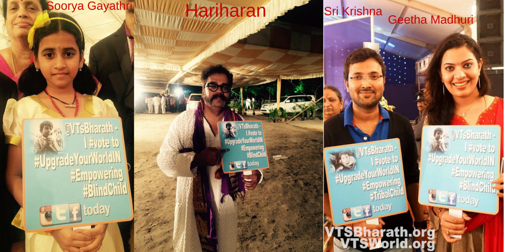Thank U <a href="/SingerHariharan/">Hariharan</a>,<a href="/geethasinger/">SingerGeethaMadhuri</a>,<a href="/srikrisin/">srikrishna vishnubhotla</a> for supporting <a href="/vtsbharath/">VTSBharath</a> #Vote #UpgradeYourWorldIN #educatechild