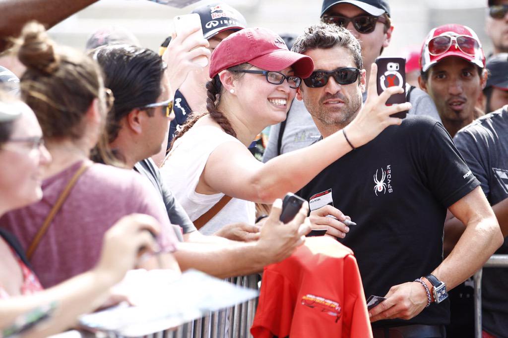 PorscheRaces's tweet photo. Even more attractive for his fans after his first @FIAWEC Pole: @PatrickDempsey #911RSR #6hCOTA @PorscheNewsroom http://t.co/fmTJELphKZ