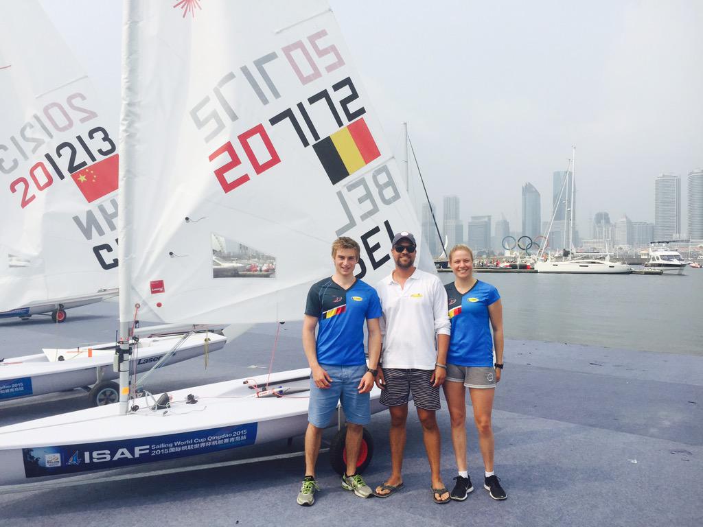 Maite wins her first ever medalrace #teambelgium #China #worldcupsailing and 5th overall