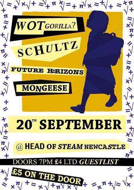 Those noisy <a href="/Schultz_UK/">SCHULTZ</a> boys are playing <a href="/HOS_Newcastle/">Head of Steam Newcastle</a> tonight. Doors are 7pm, it's a fiver. Get on down.