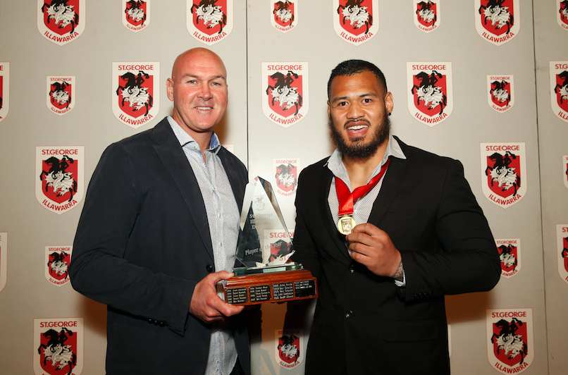 NRL_Dragons's tweet photo. Congratulations on a great season Leeson! #redvcarpet http://t.co/XfiTNu87En