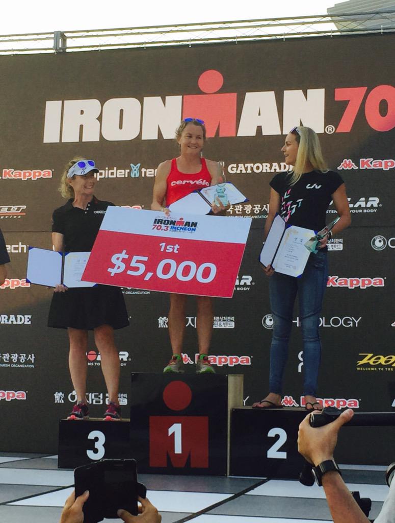 LittleNix's tweet photo. Congratulations to @MattyTrautman and @marybethellis on awesome racing today #IM703incheon http://t.co/tWwBKvLqcn