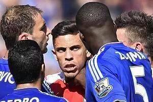 AdamJoseph's tweet photo. things lost in translation during - this hand around gabriels neck from zouma #campaignagainstchelsea #classlessFC http://t.co/SSTRalU9w6