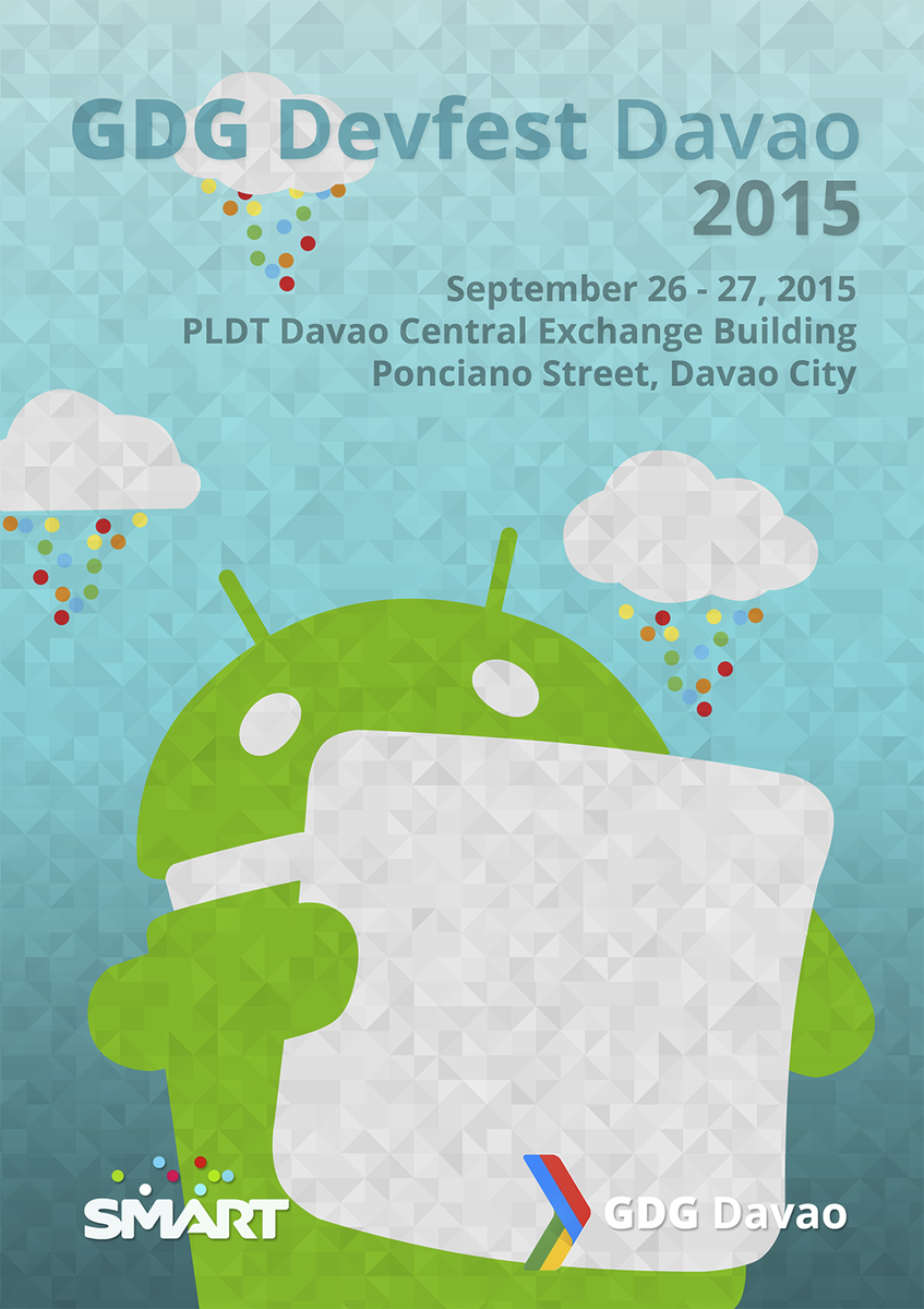 GDG Devfest Davao 2015 is happening this September 26th!  Sign up here: 2015.gdgdevfest.net