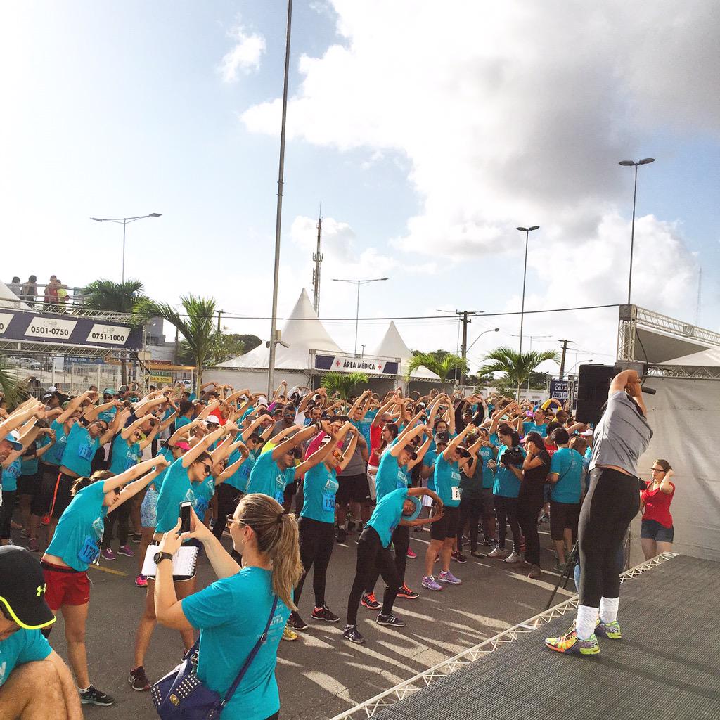 TrackFieldNatal's tweet image. O aquecimento já começou por aqui e já já será dada a largada corrida! #runseriesnatal