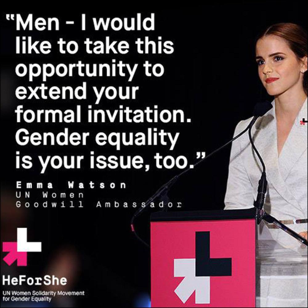 OneScatterbrain's tweet image. "I think the key is for women not to set any limits." One year ago, @EmWatson launched #HeForShe @HeforShe. 🌹