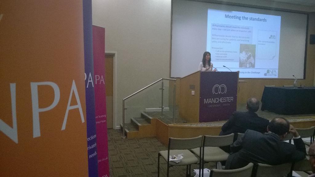 NPA1921's tweet photo. If you missed @LeylaHannbeck present on GPhC inspections at #npasteppingup Manchester, see her @pharmacyshow in Oct http://t.co/6dz8WTT9Pw