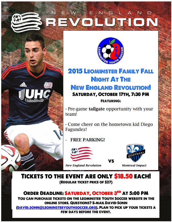 LeominsterYS's tweet photo. Join LYS for group night at Gillette Stadium- New England Revolution vs Montreal Impact!
http://t.co/DpEnqKtTAZ http://t.co/sD7gedzlHj