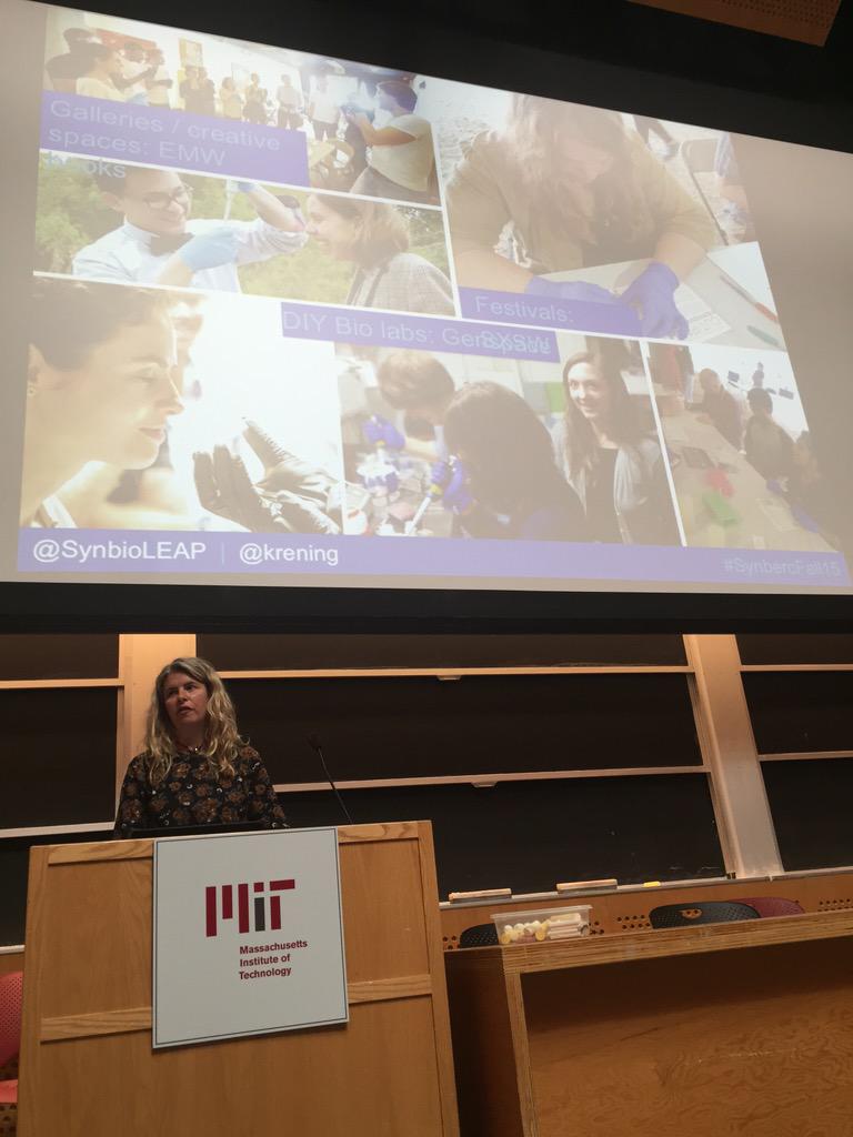 scitechkevin's tweet image. .@krening shares @SynBioLEAP  plan to improve public understanding of #synbio. Are you a synthusiast? #synbercfall15