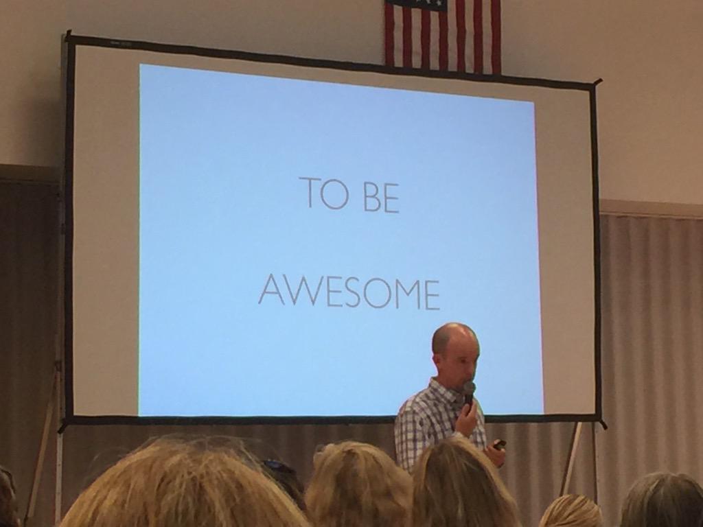 MsFrisbie's tweet image. We all can be awesome! #gafesummit