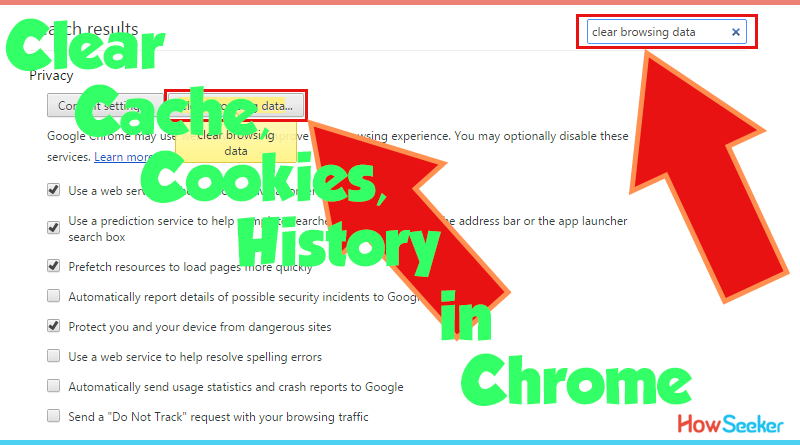 HowSeekerSite's tweet photo. #howto clear #cache , #cookies and #history in #chrome
http://t.co/5RPXCZk7o6 http://t.co/Kx76xEtO3f