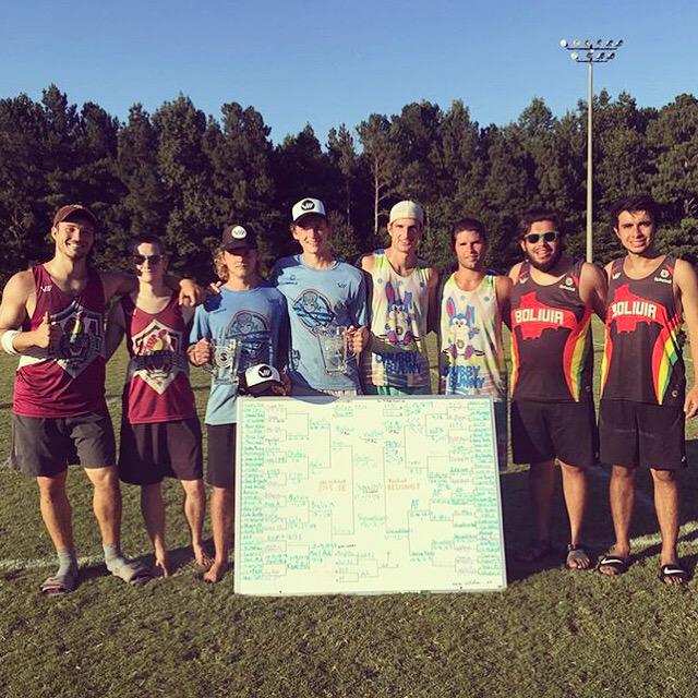 Top 4 teams from the Southeast Regional! 1st Shrimp and Grits, 2nd Chubby Bunny, 3rd Bolivia, and 4th TAMU #Spikeball