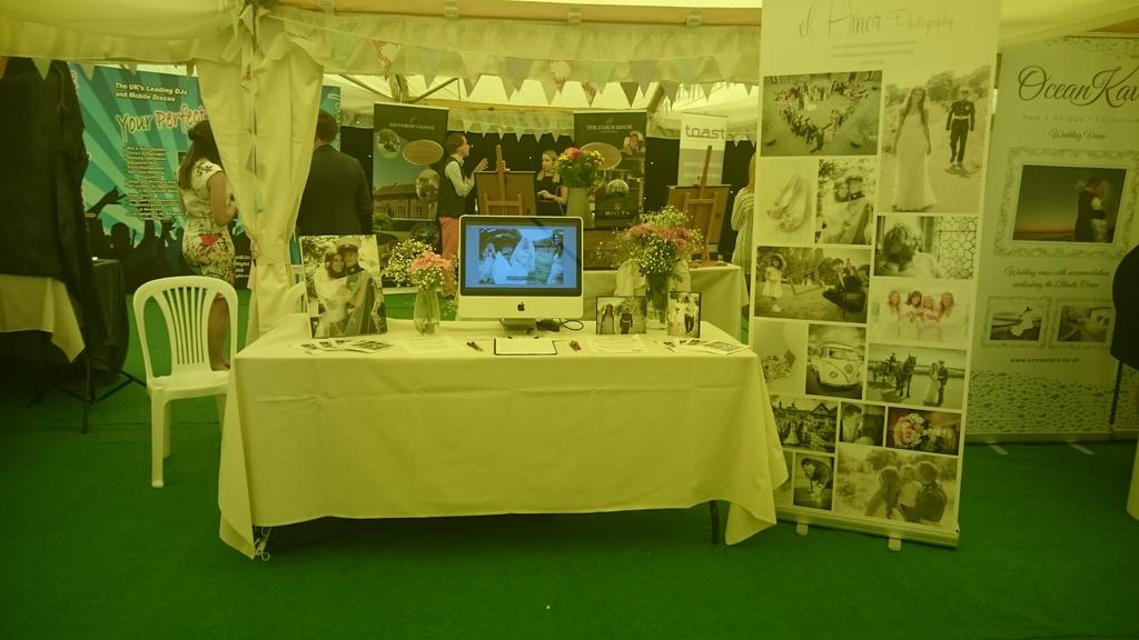 All set up at the wedding fayre at The Big Sheep #gailelizabethphotography #wedding #photographer