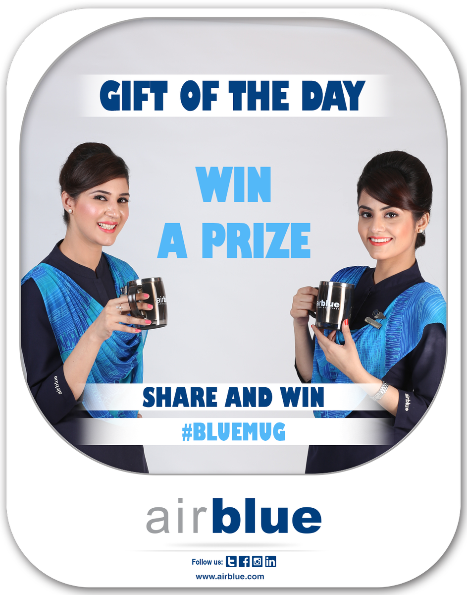 airblueairline's tweet photo. #BlueBest #EidFiesta
'Mug of the Day' Let's have some coffee! Retweet the idea to win a free #airblue #Mug #TimeBegin http://t.co/iL6KFzmpKm