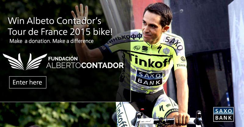 Support a great cause and #win @Albertocontador's #TDF2015 bike! Ends 11th October fal.cn/BgNB #cycling