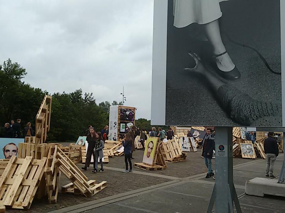 digitintherib's tweet photo. So much to see @UnseenPhotoFair. Enjoying the public realm work including The Embarrassment Show by students http://t.co/Oh9CeP0LDg