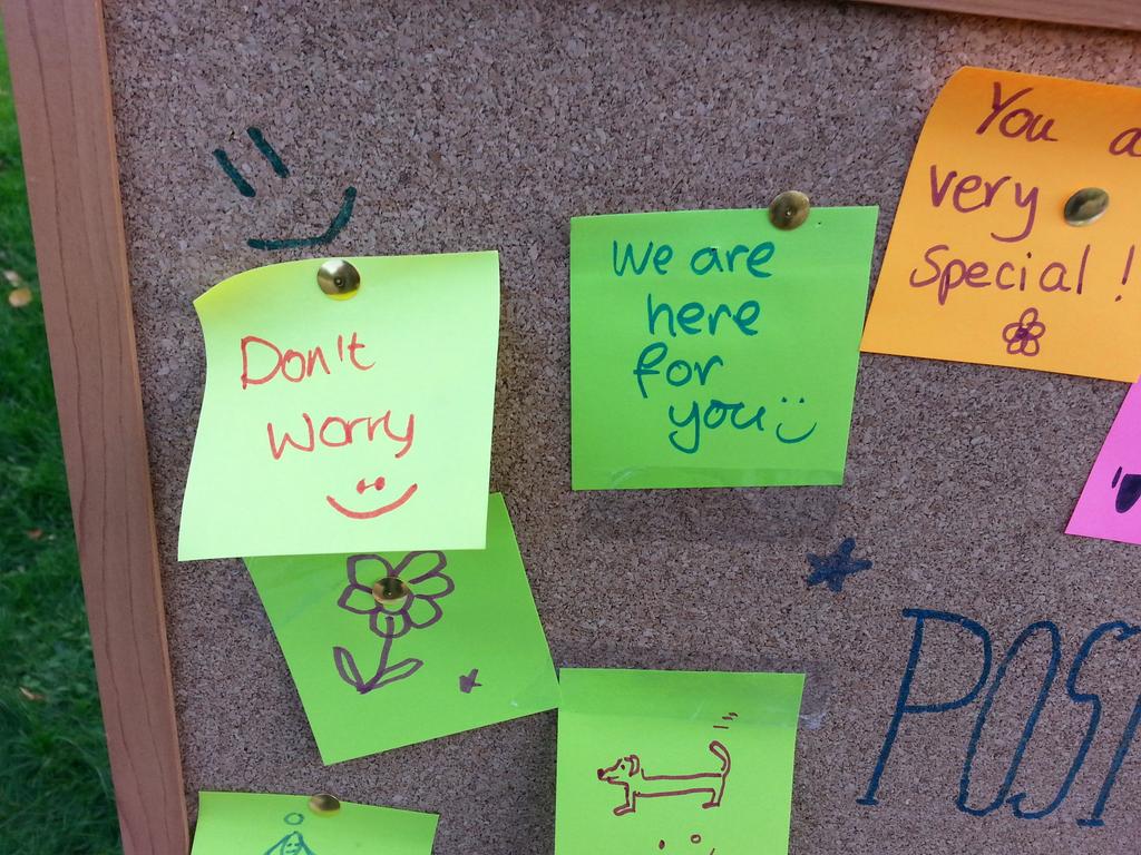 OpenMindNCS's tweet photo. Our table, business, cards, ribbons and some positive comments about life:) http://t.co/fBe3baAzHU