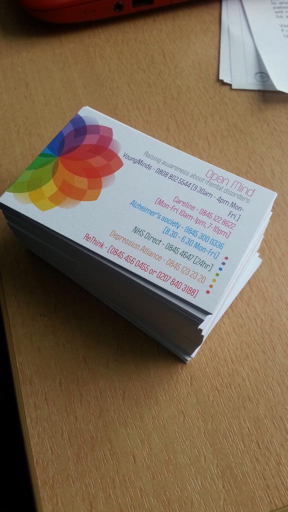 OpenMindNCS's tweet photo. Our table, business, cards, ribbons and some positive comments about life:) http://t.co/fBe3baAzHU
