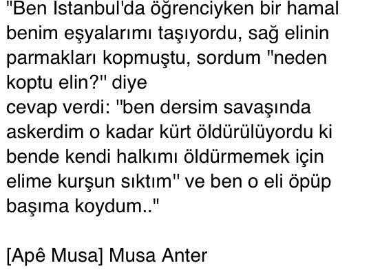 "Ve ben o eli öpüp başıma koydum.."

Apê Musa'sız 23 yıl..

#MusaAnter