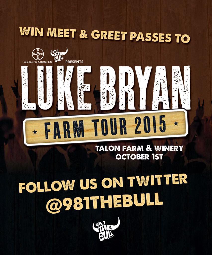 981THEBULL's tweet photo. Do you NEED @LukeBryanOnline tickets and backstage passes? Retweet this if YOU wanna go! #Follow @981THEBULL http://t.co/TdgDP8LuBN