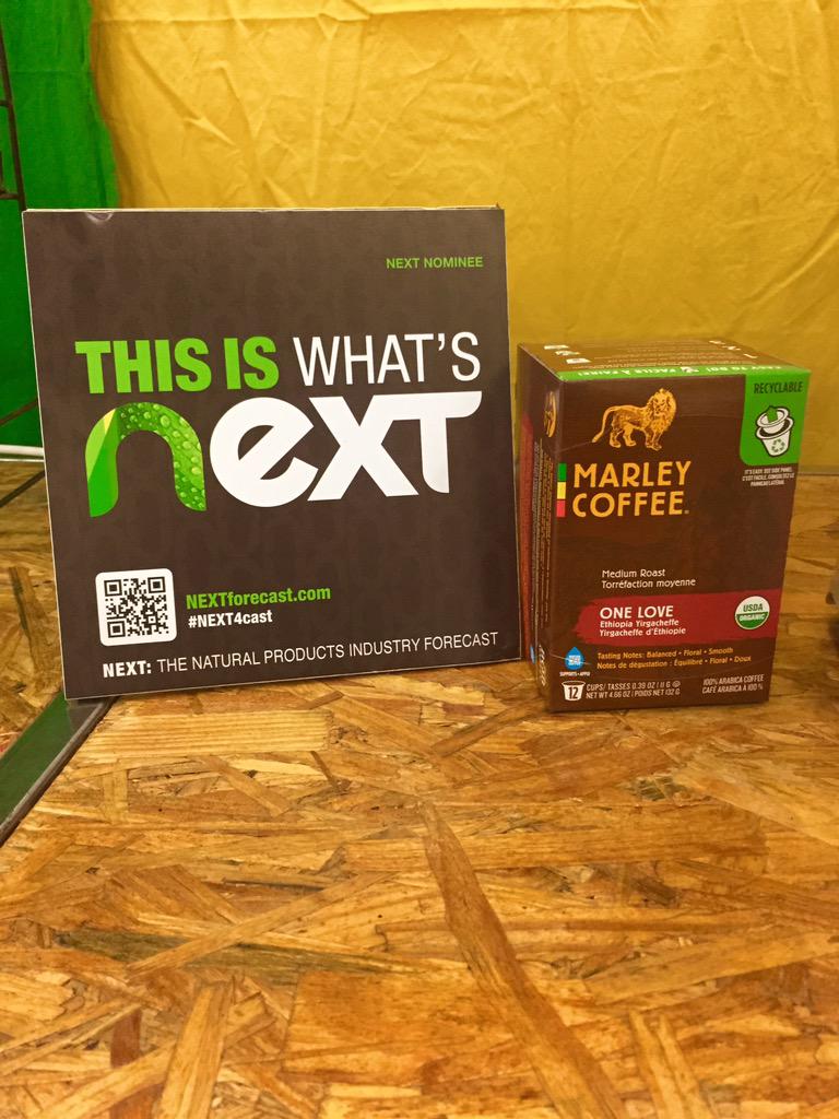 MarleyCoffee's tweet photo. @MarleyCoffee is proud to be nominated for a #next4cast award by @NewHope360 at @NatProdExpo #ExpoEast http://t.co/okgApjRh9P