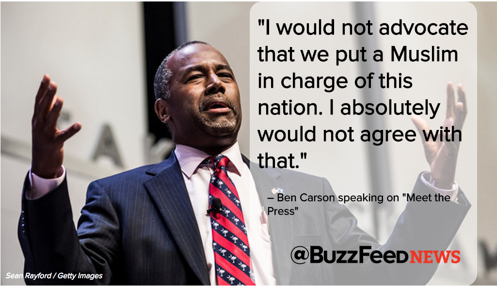 Ben Carson: No Muslim for US president