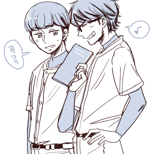 テンション高い御幸と口癖うつってるナベちゃん 