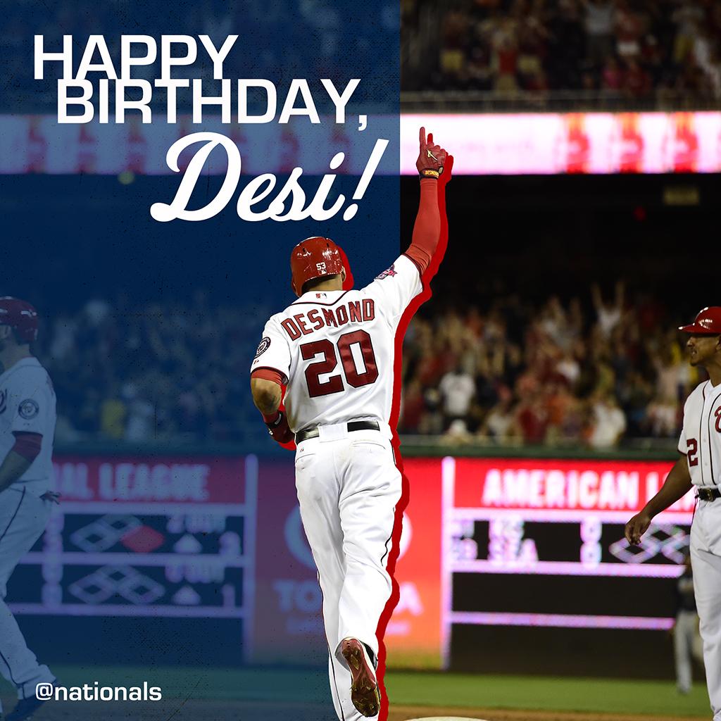 Wishing a very Happy Birthday to our very own, Ian Desmond! Here\s hoping for a day filled with 