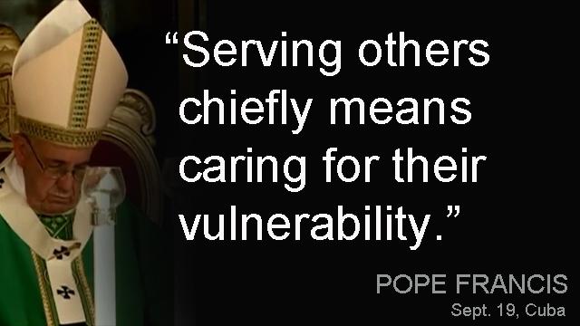 #QUOTES @Pontifex calls on Cubans to adopt attitude of service. Slide show: bit.ly/1Qr9NaC?utm_me… http://t.co/Irik8rlZZP