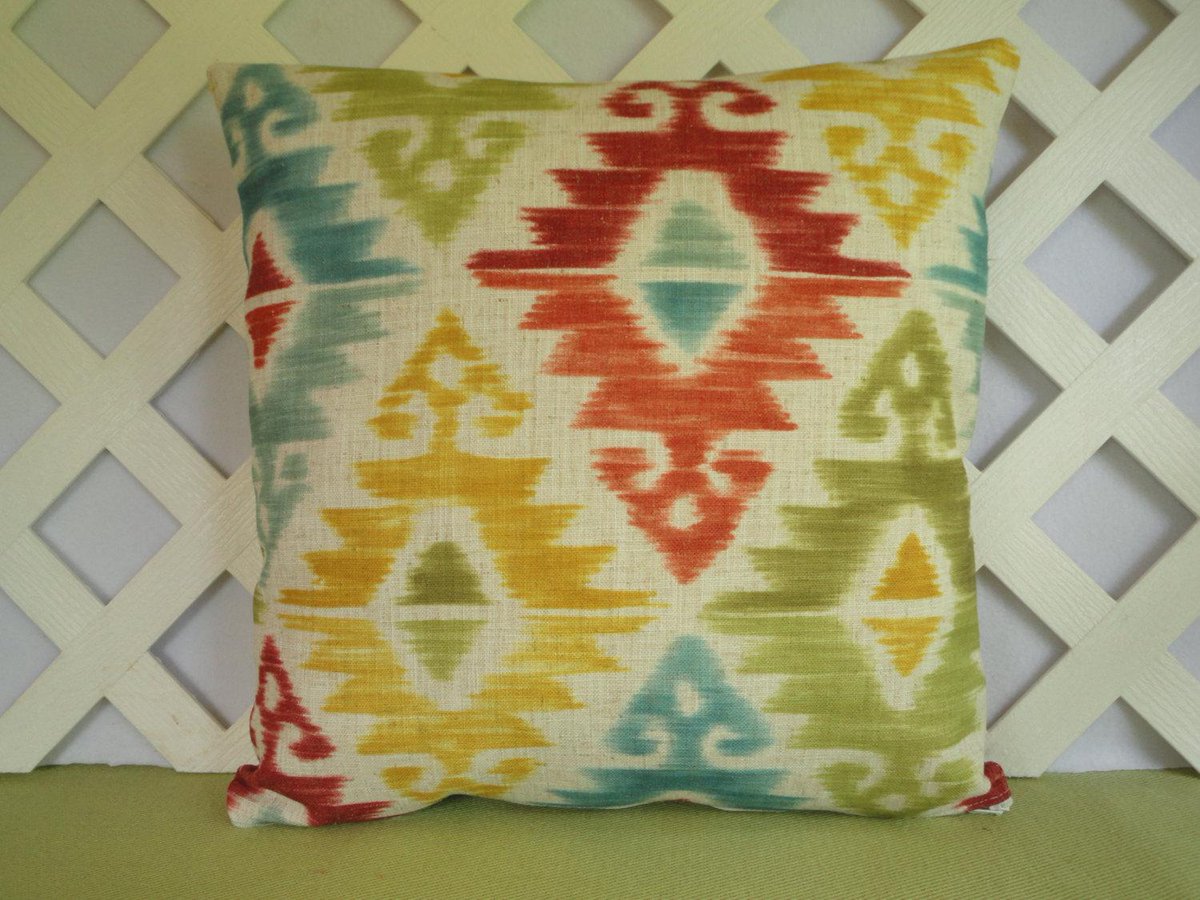 JRsPillows's tweet photo. Ikat Pillow Cover/ Turquoise, Peach, Yellow, Green Pillow/ Tribal,… https://t.co/HEc7Rp24XV #pottiteam #AztecPattern http://t.co/8D9eUzpgCK