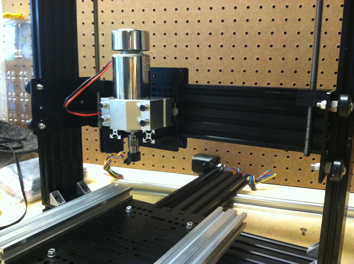 protobuilds's tweet image. It prints, it mills!
CNC Spindle on the Voxel OX like it was meant to be.