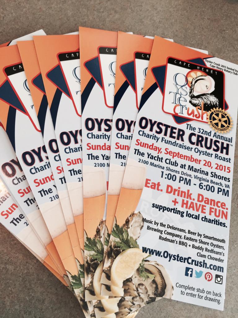 judycocherell's tweet photo. #Oystercrush is today 1-6 at Marina Shores. Some tickets available at the door but come early. http://t.co/RB2PmJOBZm
