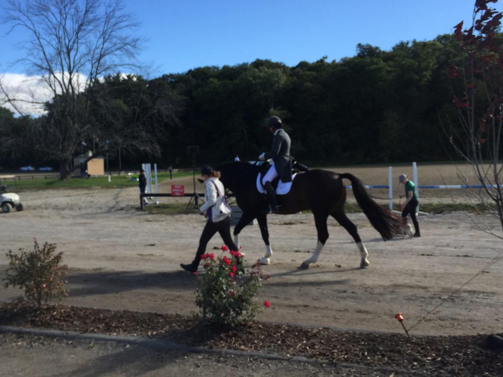 NEDAPress's tweet photo. Beautiful morning at #NEDAFall 🍂 have a wonderful Sunday everyone! #nedadressage #dressage #horseshow http://t.co/MLkZ36nsNS