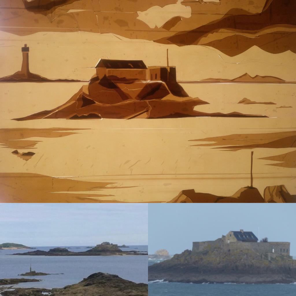 ps1art's tweet photo. Nouvelles images publiées sur mon site : Ile #Harbour, En mémoire de #Chateaubriand, au large de @Villededinard #PS1 http://t.co/id7NRN45fc