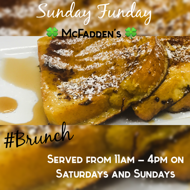 McFaddens360's tweet photo. #SundayFunday wouldn't be complete without brunch + football🏈Find our brunch menu ☞http://t.co/U8Ir5kxMPl or Facebook http://t.co/o2PJivOTMw