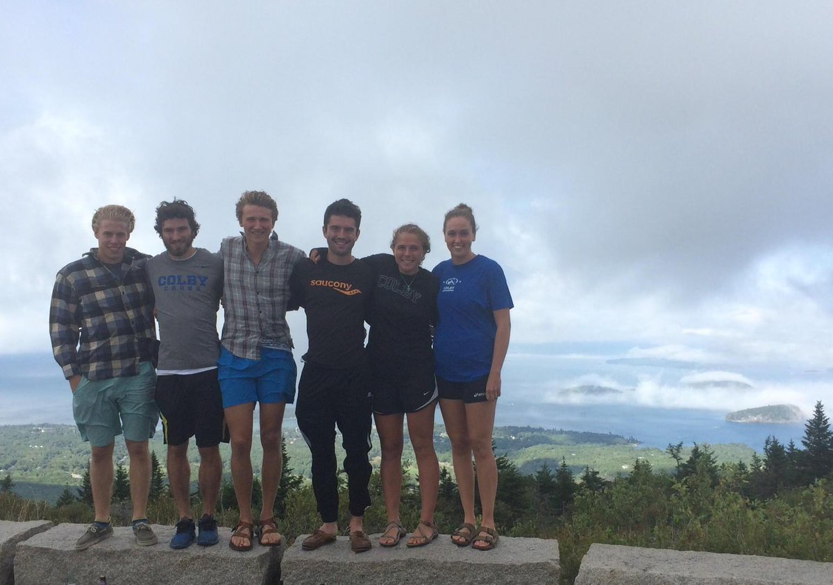 jaredbeers's tweet photo. Managed to get a small group shot from Cadillac Mtn, it's really about the background anyway #notthatfoggy #pantsguy http://t.co/AHk5npc9V2