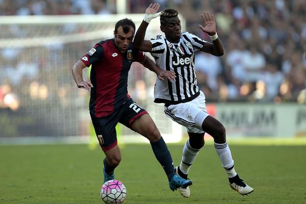 Pandev looks to evade Paul Pogba
