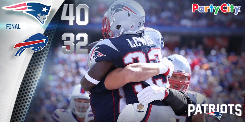 Patriots's tweet photo. #Patriots win 40-32! http://t.co/refrNqLq5S