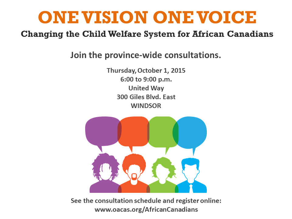 WindsorEssexCAS's tweet image. Let's talk: What do African Canadians want from the child welfare system? oacas.org #AfriCanFamilies