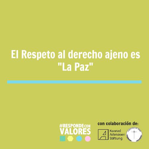 RespondeValores's tweet photo. Respeto es ser tan libre como toda persona, sin distinciones o discriminaciones. 

#Respeto
 #RespondeConValores http://t.co/Iku5cOPO5H