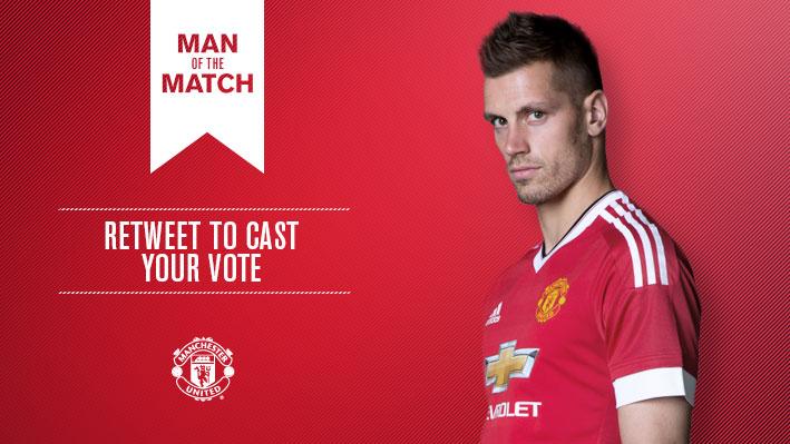 ManUtd's tweet photo. Retweet to vote Morgan Schneiderlin today's Man of the Match. #mufc http://t.co/glpfyf5pwq