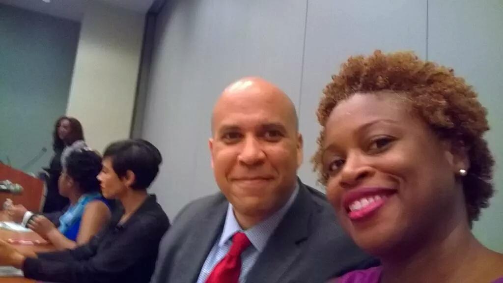 Ed2BeFree's tweet image. This was my favorite #CBCFALC15 panel. Great energy in the room and @CoryBooker was a great backup camera man! 😊
