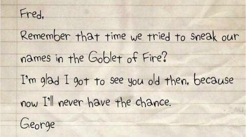 Фредом перевод. Письмо Фреда Уизли. Последнее письмо Фреда Уизли.