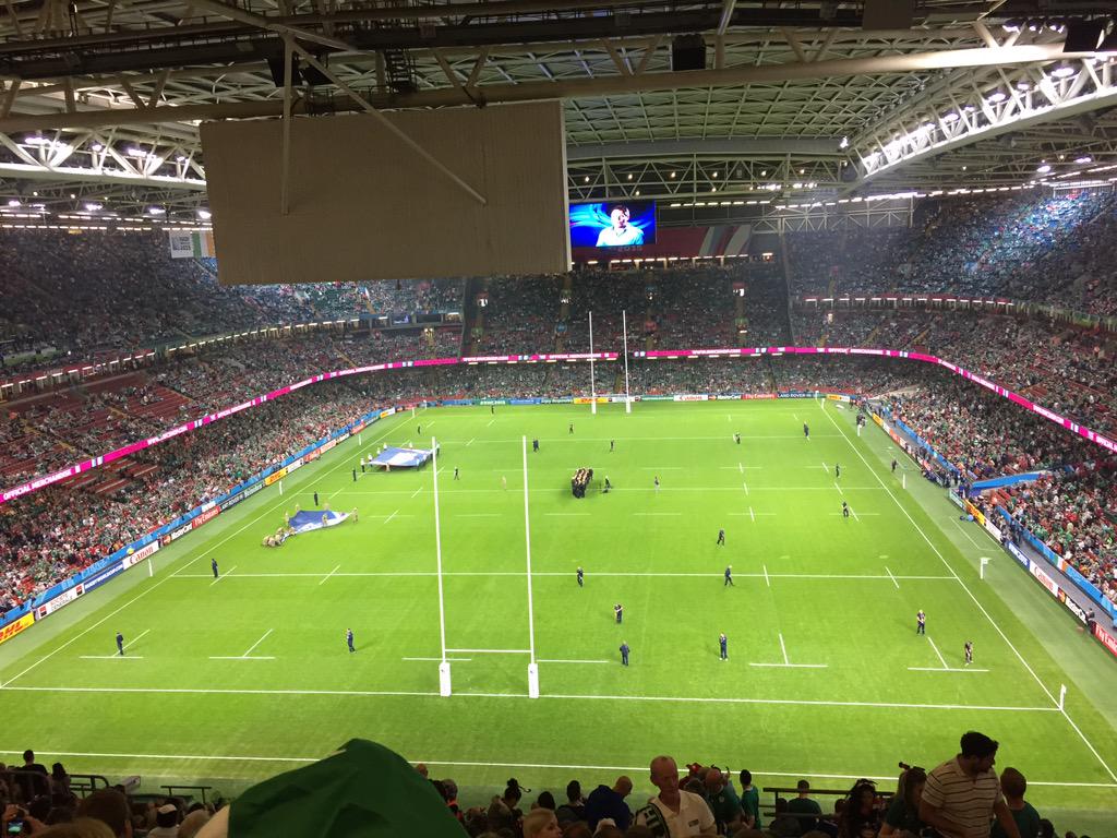 Had an awesome time at #RWC2015 yday 🏉 IrelandvCanada @ the Millennium stadium 😊 what an atmosphere! <a href="/Derekbilldaly/">Derek</a>