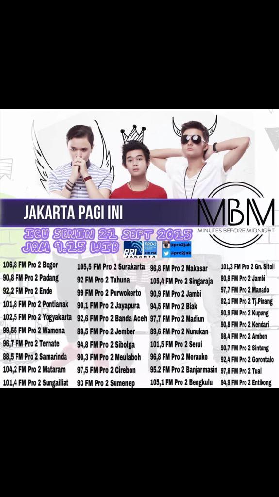Jangan lupa bsk pagi #MBMDiPro2FM  dan staytune 105fm ..jam 9.15 in the morning dont Miss It ya #YaCumaKamuMBM