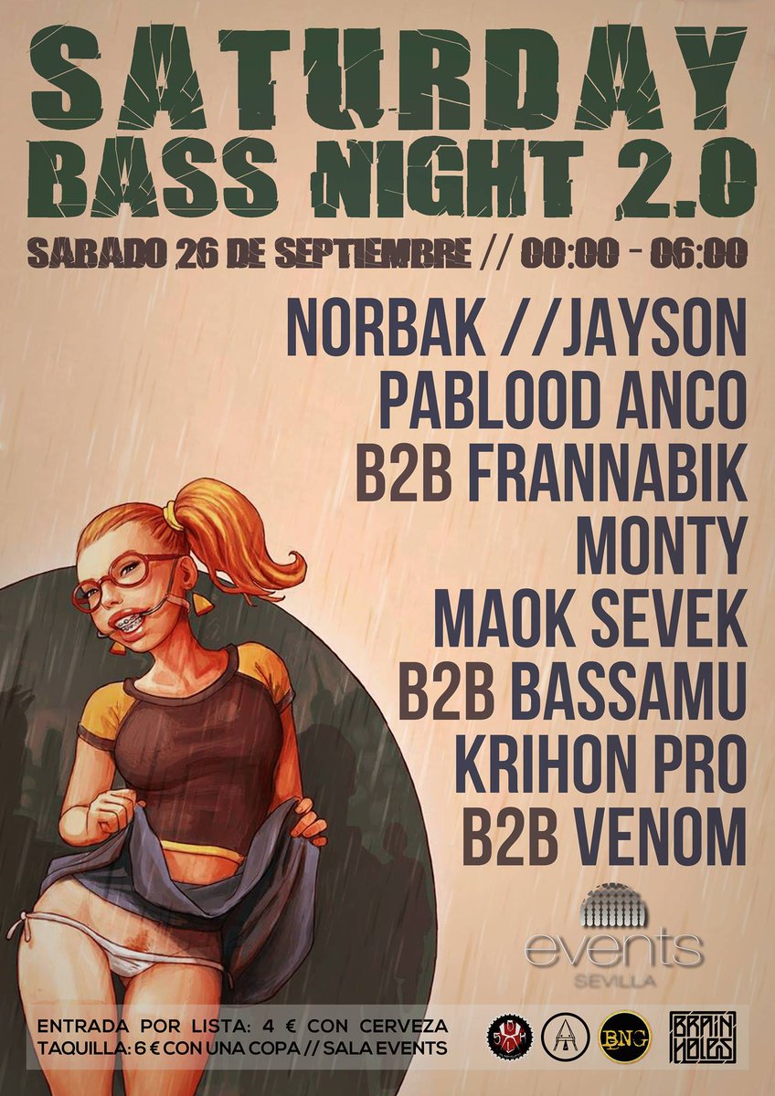 SpBreaks's tweet photo. • Sábado 26 de Septiembre
• Saturday Bass Night 2.0
• Sala Events (Sevilla)
#DrumAndBass #dnb #Drum #Bass
http://t.co/ikUYQ22fFs