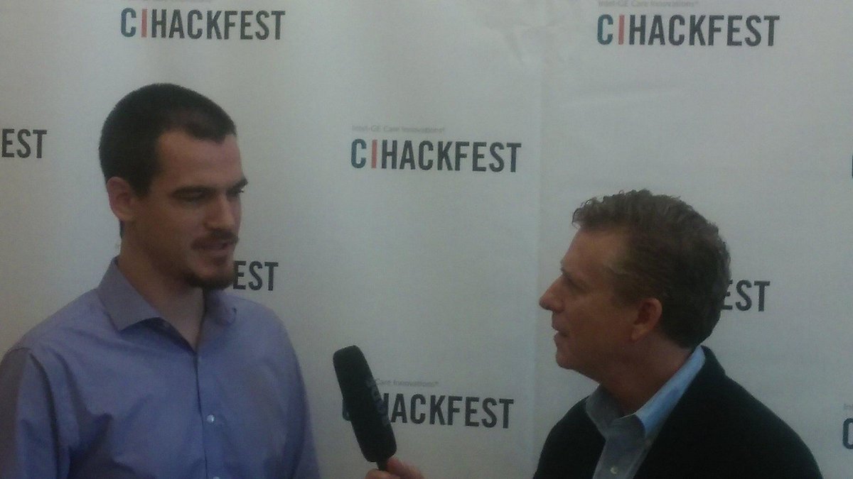 CareInnovations's tweet photo. Last year's winner Collin McCannell @cmac147 & co-founder CTO @biomarkhealth talks neuroscience innovation #cihf15 http://t.co/sOq0ZhA6b0